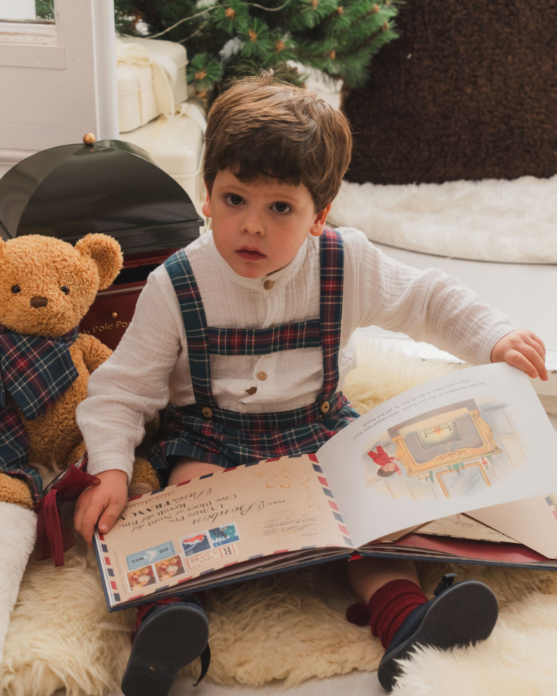 Pantalón corto con tirantes Christmas