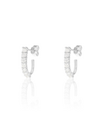 Pendientes gancho white Silver