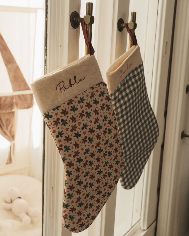 Calcetín de Navidad muñecos