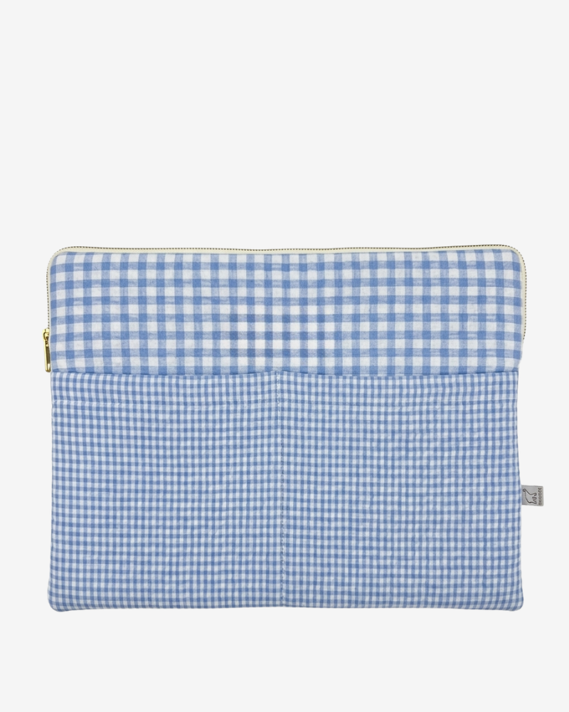 Funda personalizada Vichy y mini vichy azul
