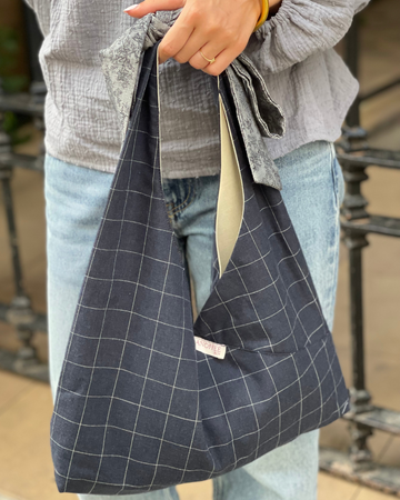 Lace Toile de Jouy Blue Handbag