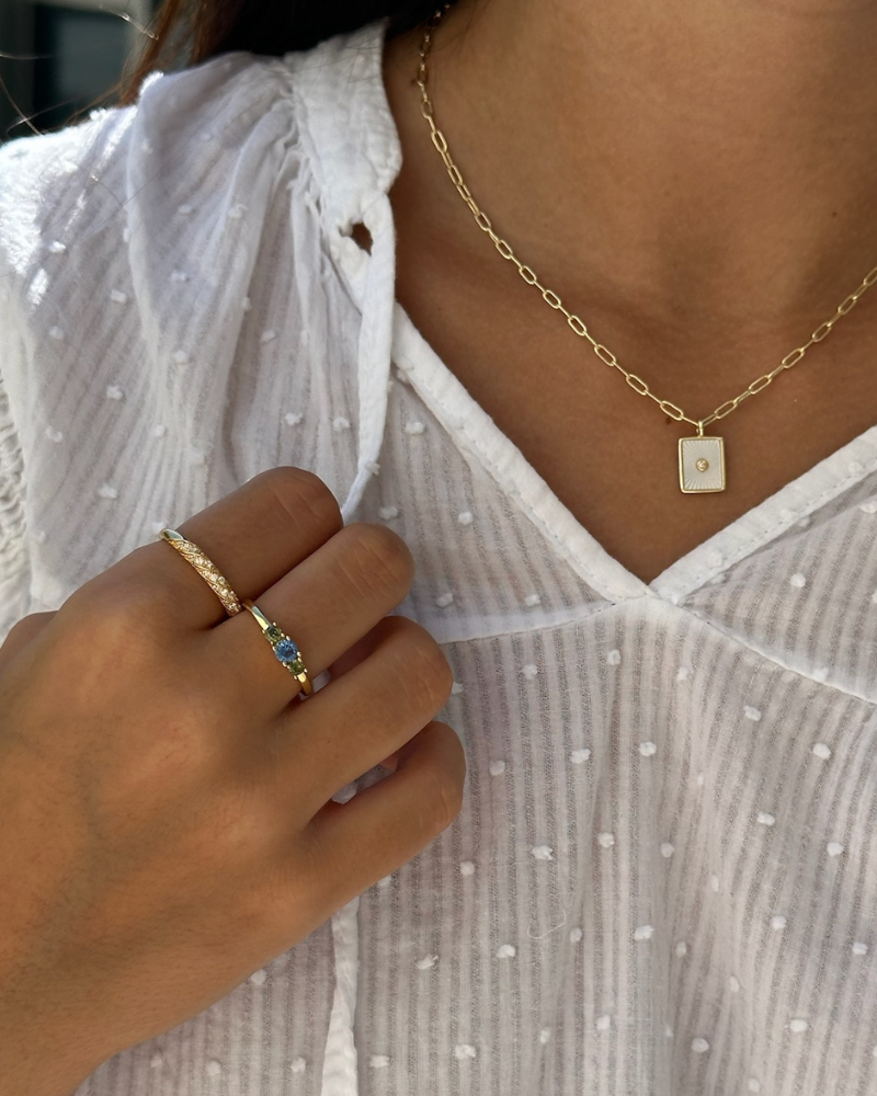 Anillo Trenzado circonitas