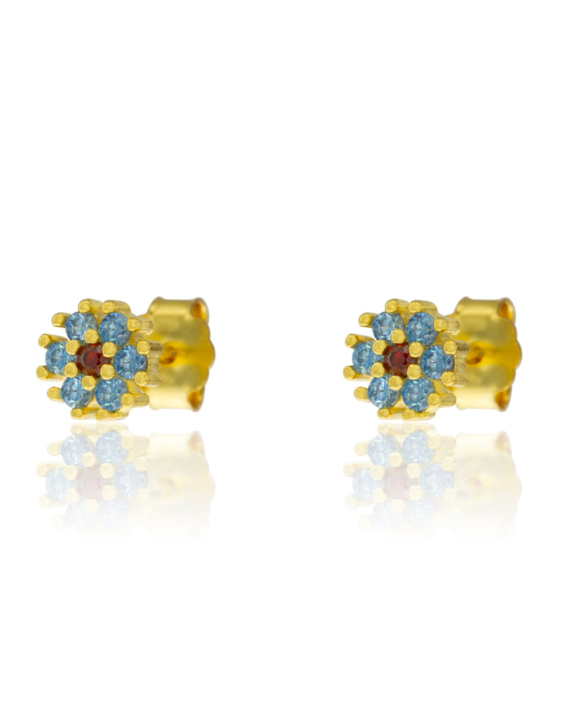 Turquoise Flower Earrings