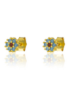 Pendientes Flor turquesa