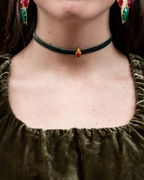 Choker Velvet Oasis Green