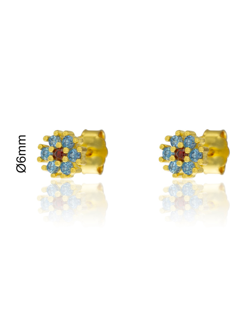 Pendientes Flor turquesa