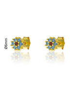 Pendientes Flor turquesa