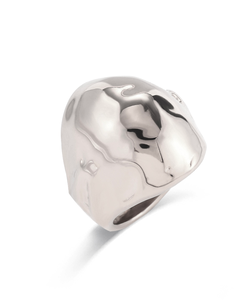 Anillo Martilleado Big Silver