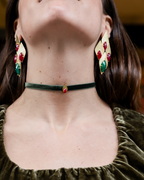Choker Velvet Oasis Green