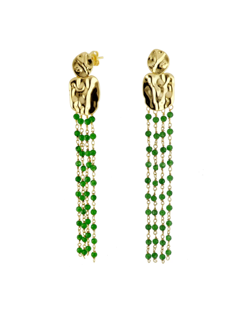 Pendientes Largos Jade verde