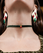 Choker Velvet Oasis Green