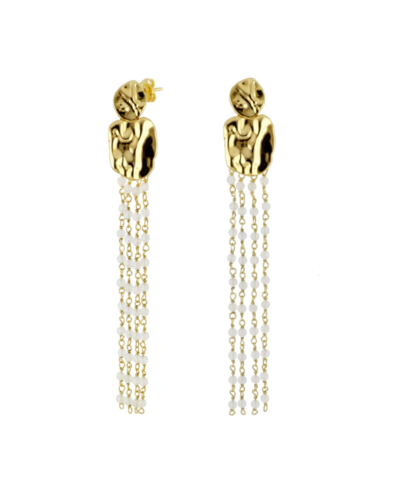 Pendientes Largos Piedra Luna