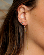 Pendientes Flor turquesa