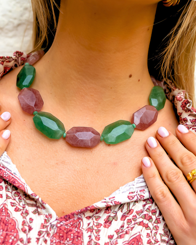 Collar Cuarzo fresa