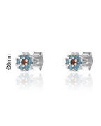 Pendientes Flor turquesa Silver