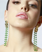 Pendientes Largos Jade verde