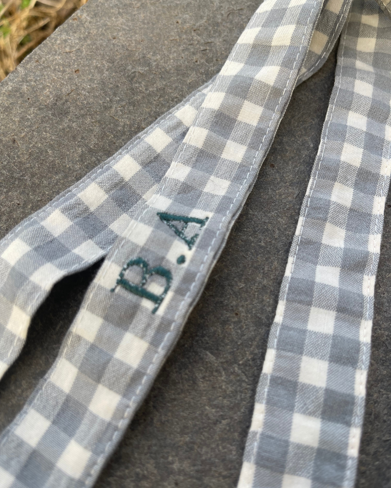 Strap Vichy Blanco y gris claro B.A