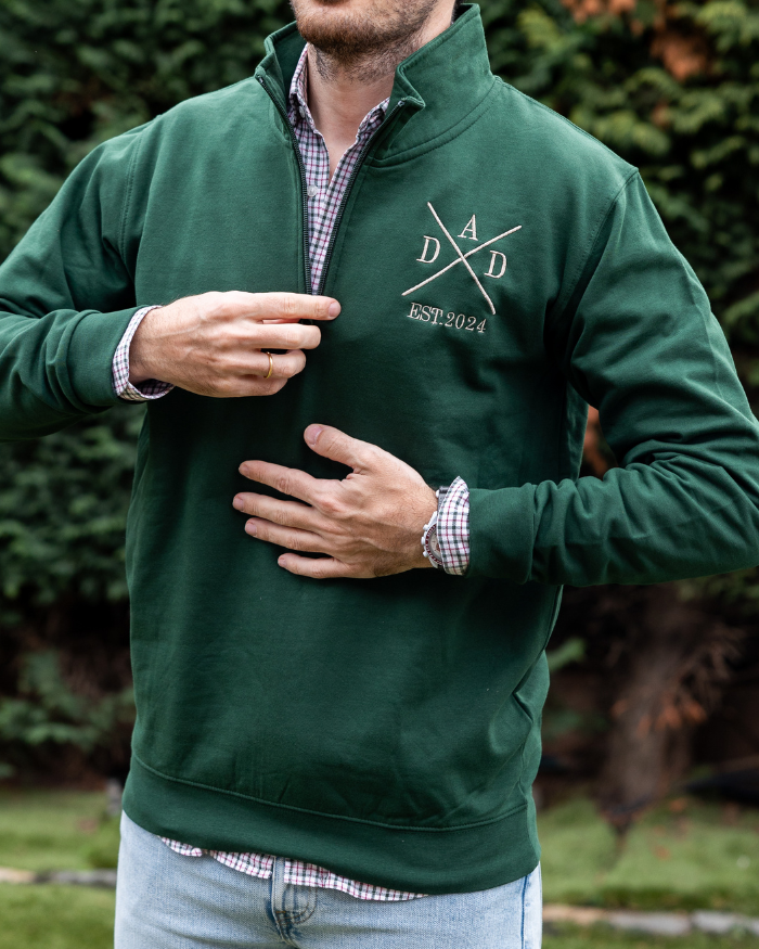 SUDADERA ZIP UNISEX PERSONALIZADA CRUZ