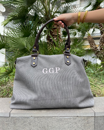 Bolso Federica Gris Personalizado con bordado GGP