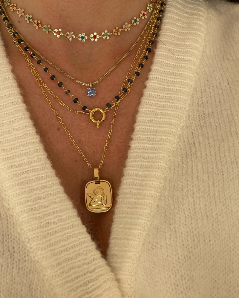 Collar Angel Square Silver