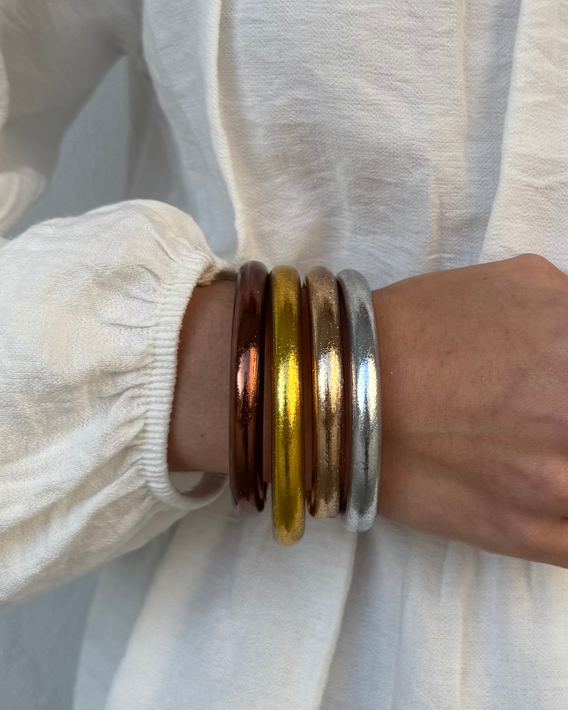 Pulseras Pan de Oro Gruesas