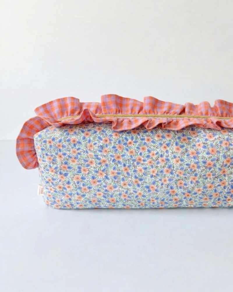 Orange Flowers hair straightener bag