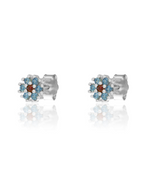 Pendientes Flor turquesa Silver
