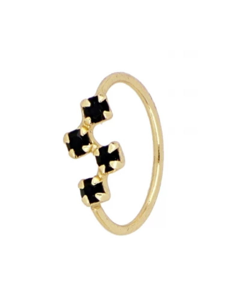 Piercing tres circonitas Black