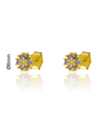 Pendientes Flor lila