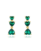 Pendientes mini corazónes Green