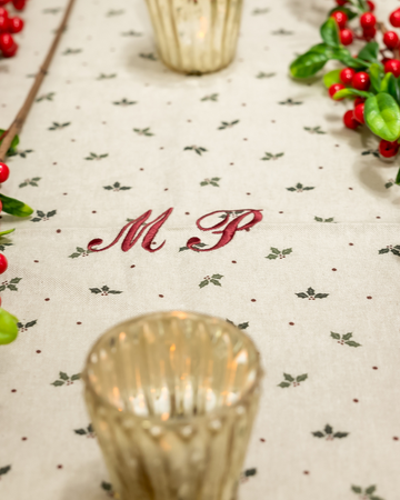 CHRISTMAS CHECK TABLE RUNNER