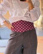 Burgundy Floral Sash