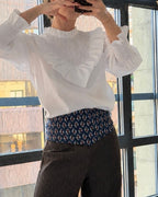 Blue Floral Sash