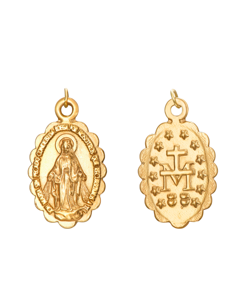 Collar Escapulario Virgen de la Milagrosa Acero