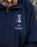 SUDADERA ZIP UNISEX PERSONALIZADA OSO MARINERO
