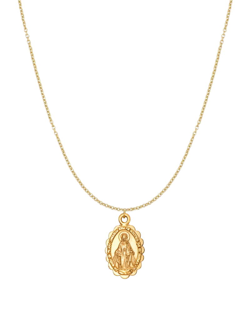 Collar Escapulario Virgen de la Milagrosa Acero