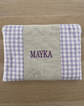 Funda de Ordenador Vichy Lavanda Personalizada con el Bordado MAYKA