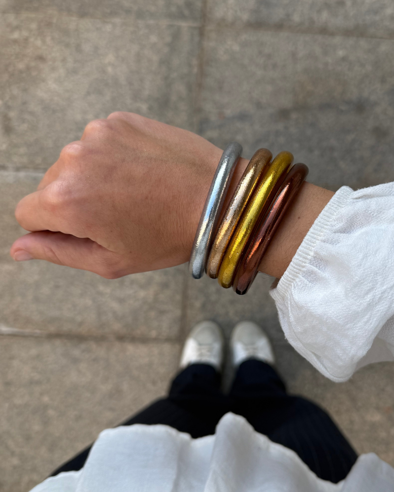 Pulseras Pan de Oro Gruesas