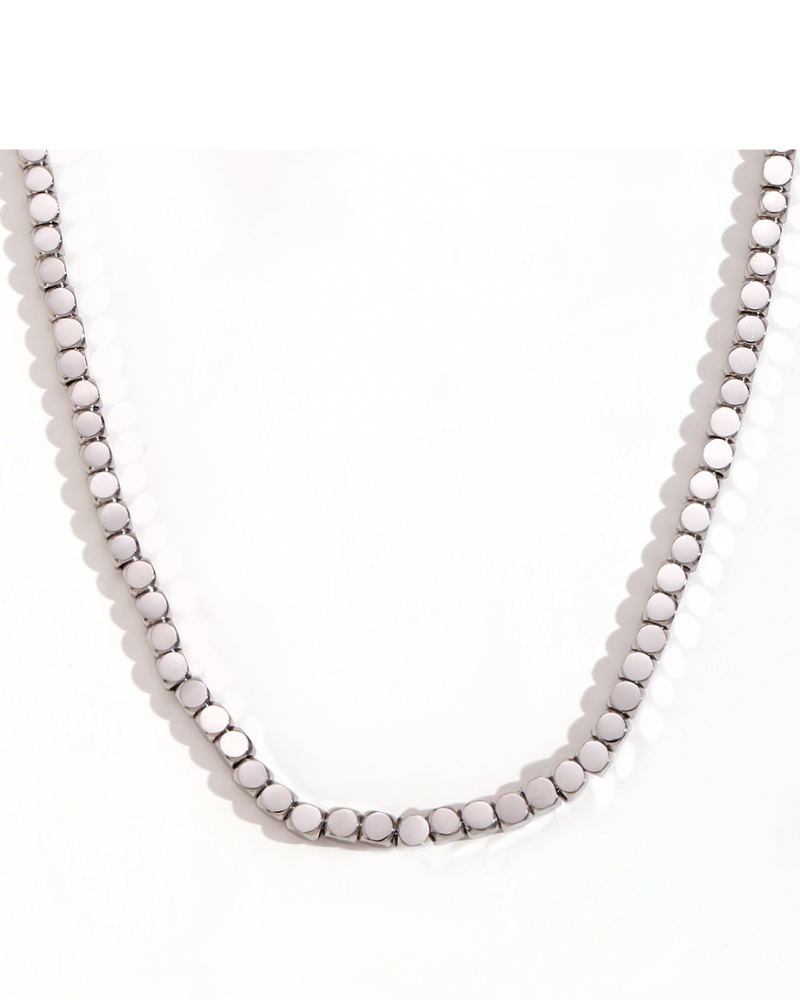 Collar cubos Acero Silver