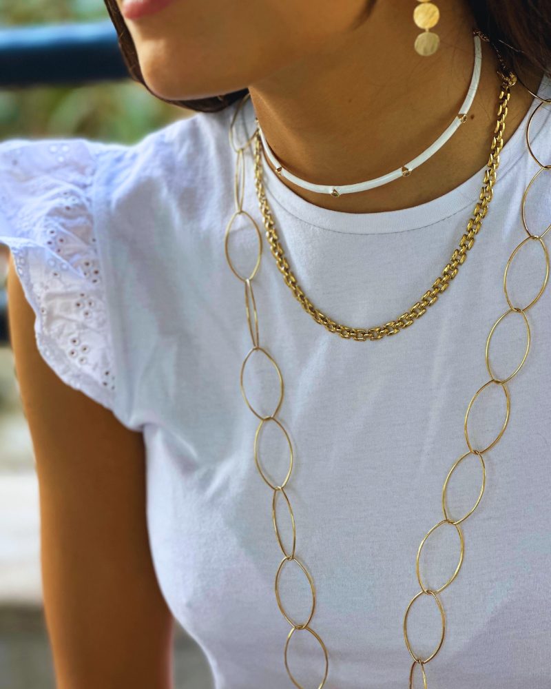 Collar long circles
