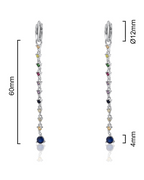 Elegance Iris Silver Earrings