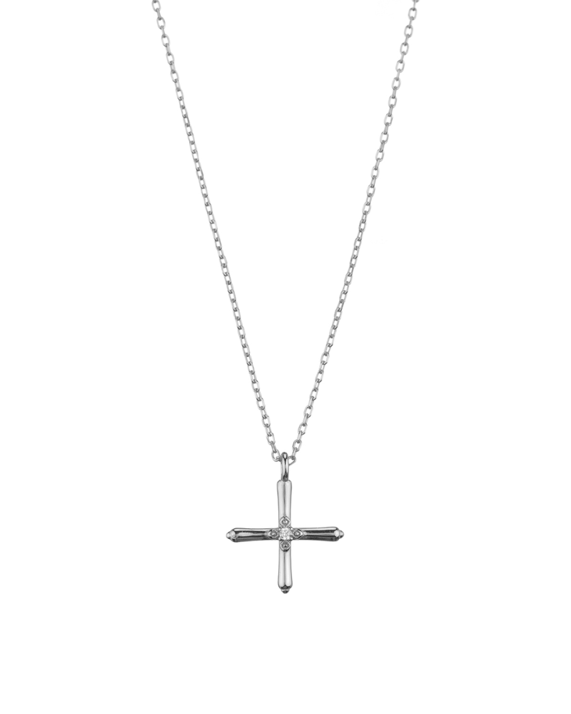 Collar Cruz Cuadrada Silver