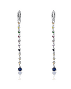 Elegance Iris Silver Earrings