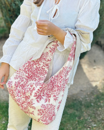 Lace Toile de Jouy Handbag