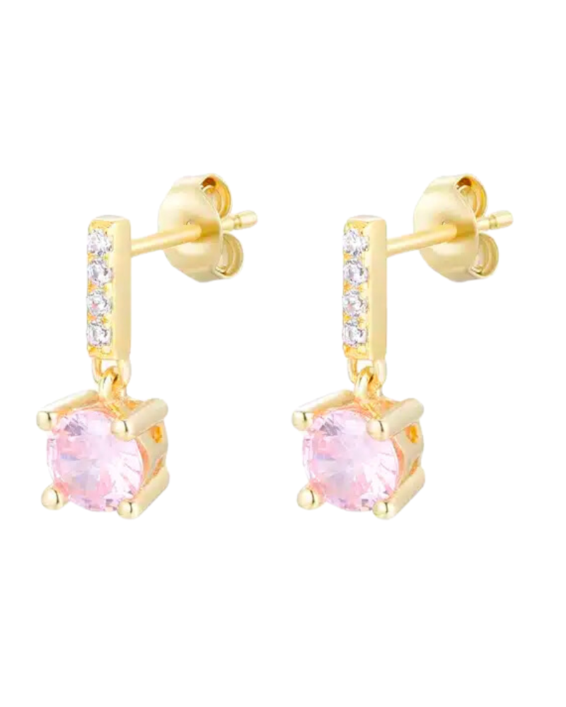 Pendientes princesa rosa