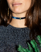 Choker Velvet Oasis Blue