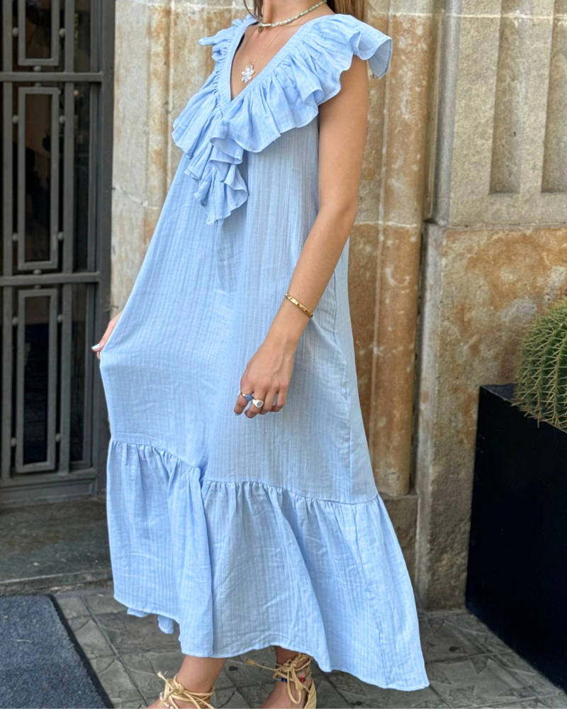 Vestido Ana Long Blue