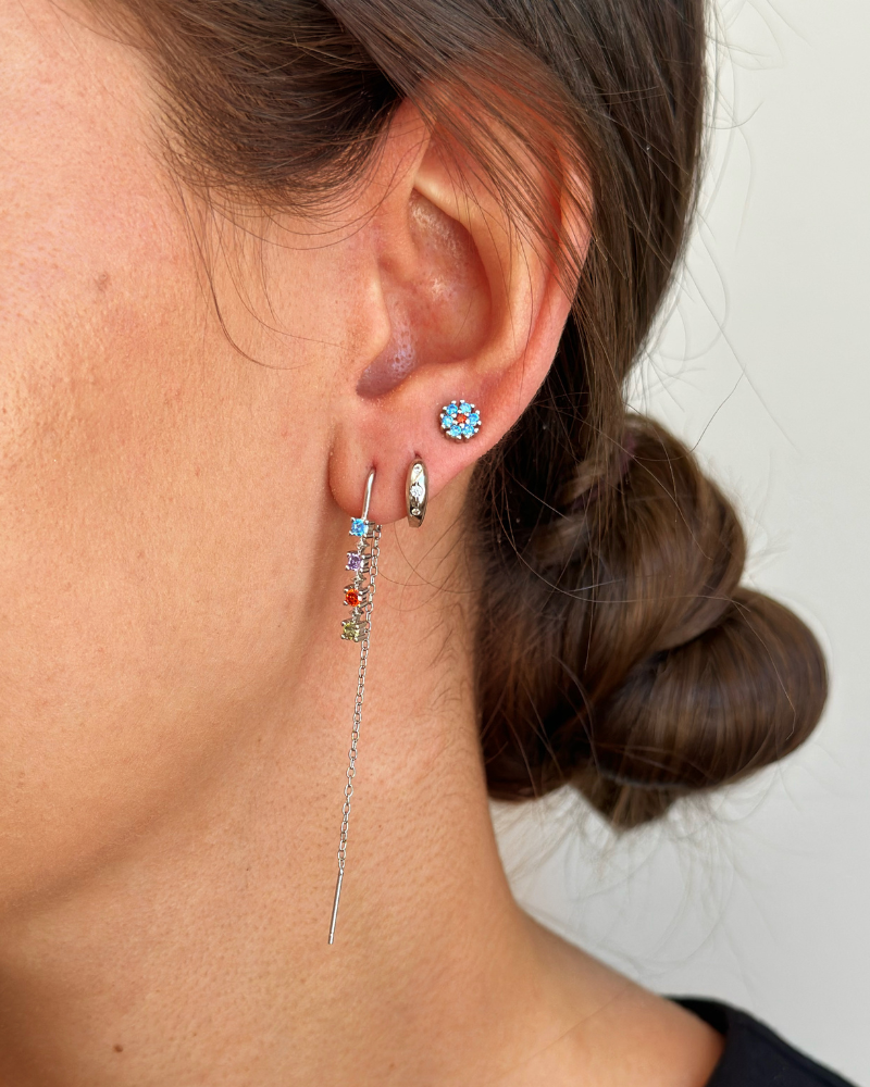 Silver Geni Earrings