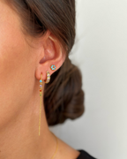 Pendientes Flor turquesa