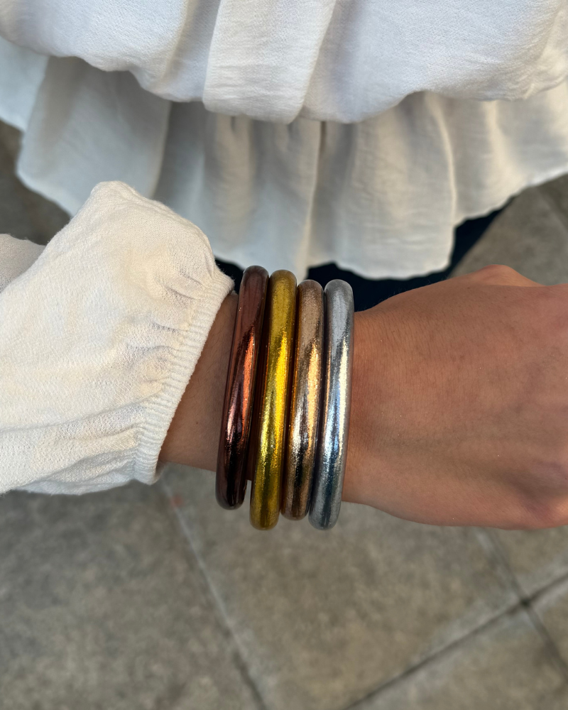 Pulseras Pan de Oro Gruesas
